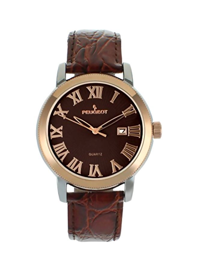 PEUGEOT - Men's Stainless Steel Analog Watch 15SBL - 40 mm - Brown - Image 1