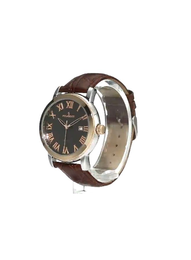 PEUGEOT - Men's Stainless Steel Analog Watch 15SBL - 40 mm - Brown - Image 1