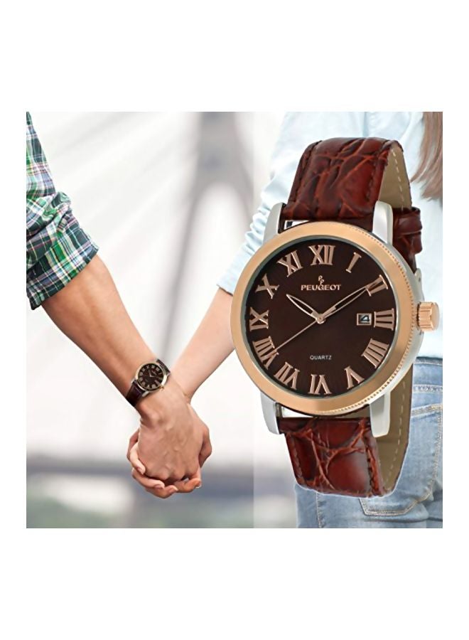PEUGEOT - Men's Stainless Steel Analog Watch 15SBL - 40 mm - Brown - Image 1