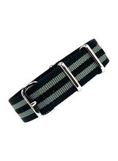 time+ Men's 4-Piece Military Watch Strap ngbn18bgs With Spring Bar 