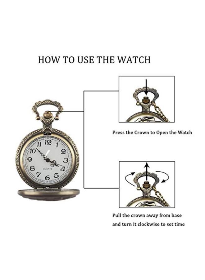 Men's Waterproof Analog Pocket Watch