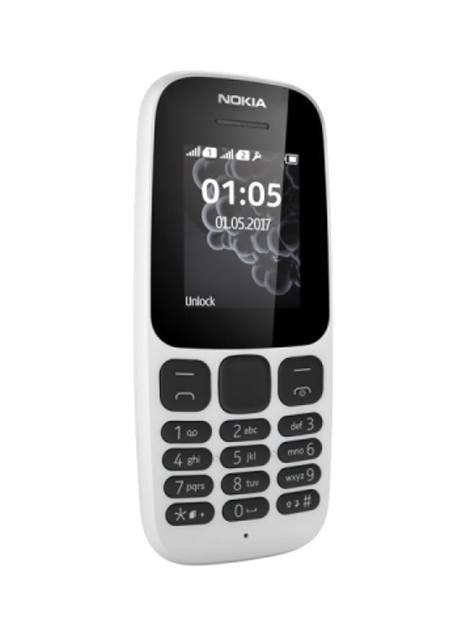 NOKIA - 105 Dual SIM White  4MB 2G - Image 1