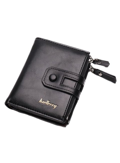 Double Folded Multi-Functional Wallet Black