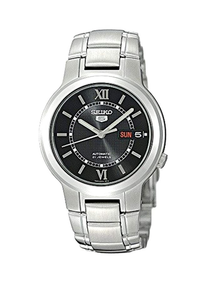 سيكو ساعة يد دائرية الشكل بعقارب وسوار من الستانلس ستيل مقاس 38 مم - لون فضي - طراز SNKA23K1S للرجال - Image 1