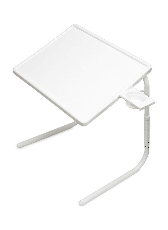 Table Mate II With Built-In Cup Holder White/Silver