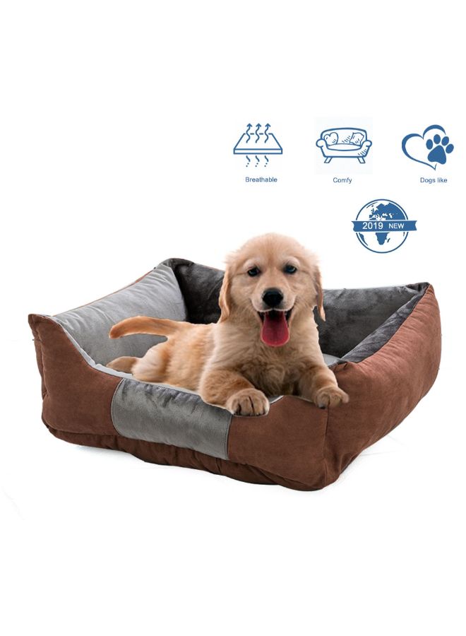 مقعد مضاد للماء للحيوانات الأليفة على شكل مربع رمادي / بني - Image 3