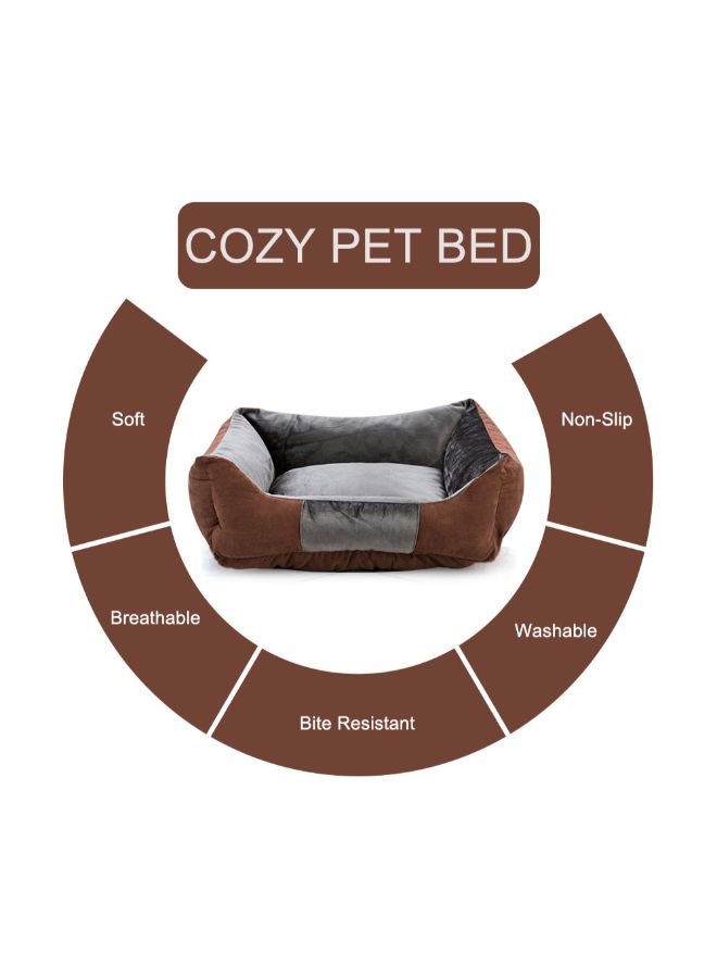 مقعد مضاد للماء للحيوانات الأليفة على شكل مربع رمادي / بني - Image 5