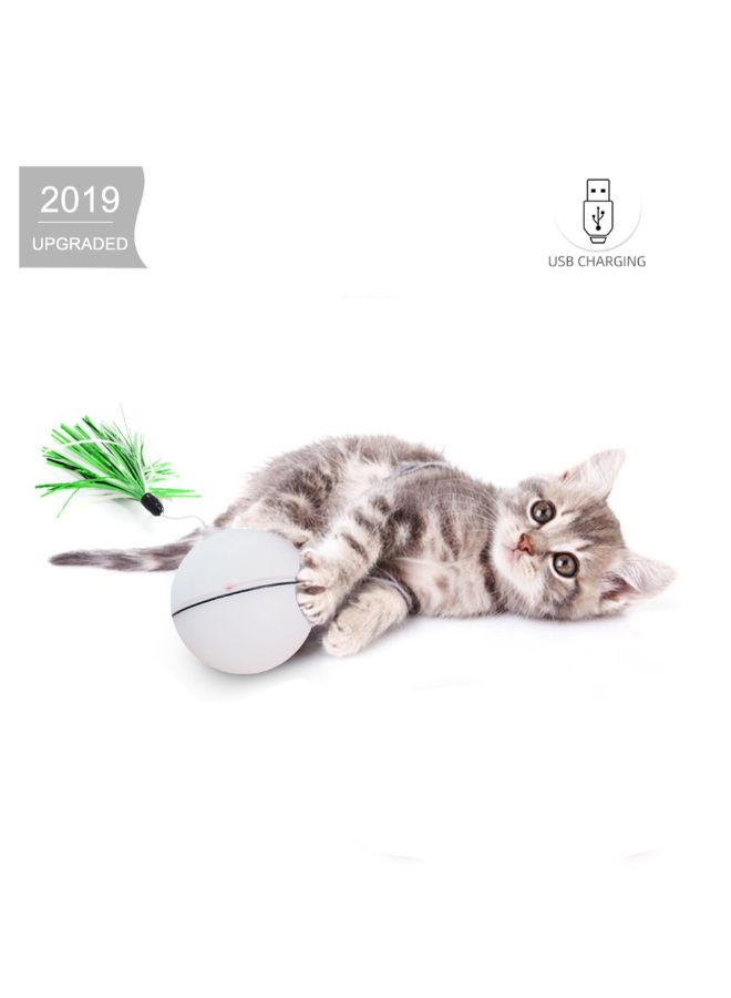 Interactive Rolling Ball Toy For Cat White 8 x 7.5 x 8cm - Image 4