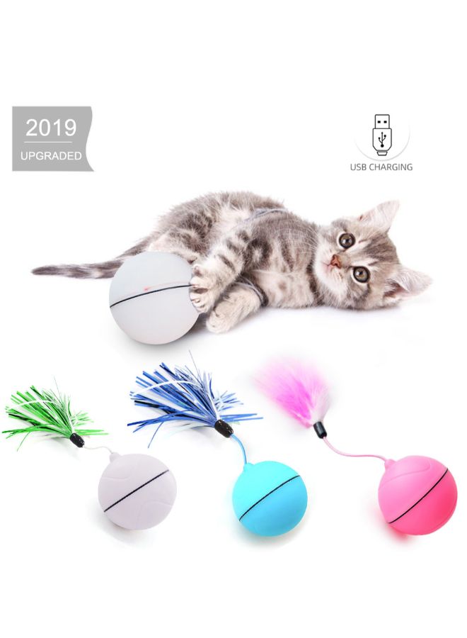 Interactive Rolling Ball Toy For Cat White 8 x 7.5 x 8cm - Image 5