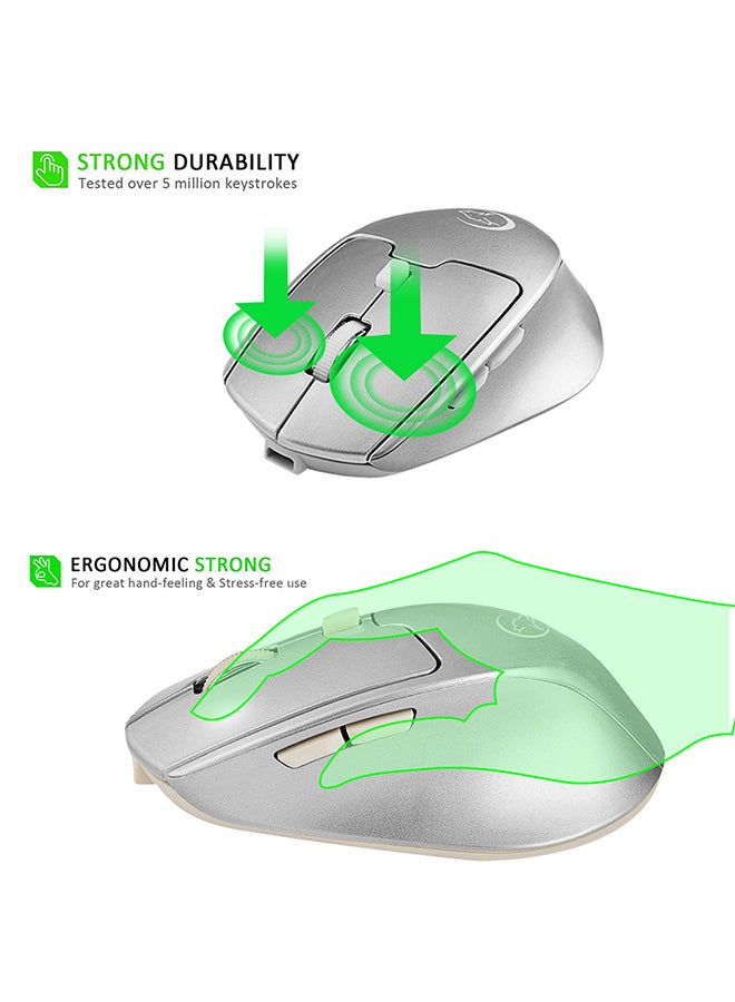 G823 2.4 GHz Wireless Dual Mode Optical Mice Silver - Image 3