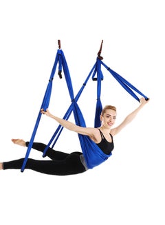 Generic 6-Handle Household Inverted Fitness Hammock Blue/Black  - Image 1