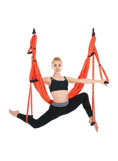 Generic 6-Handle Household Inverted Fitness Hammock Orange/Black  - Image 1