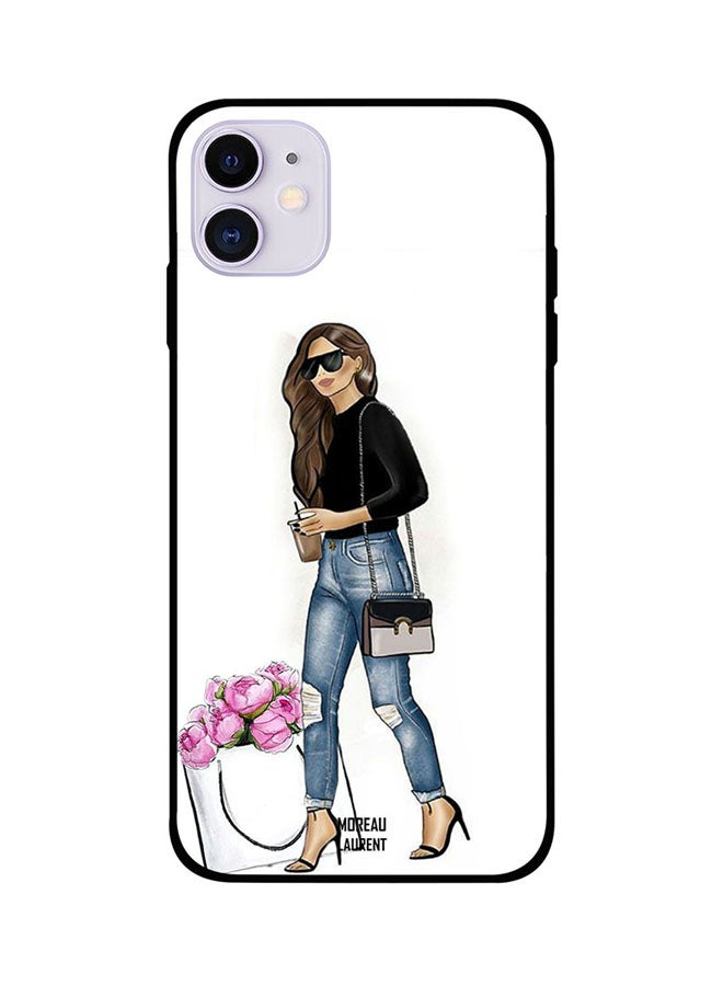 Moreau Laurent Protective Case Cover For Apple iPhone 11 Stylish Walking Girl - Image 1