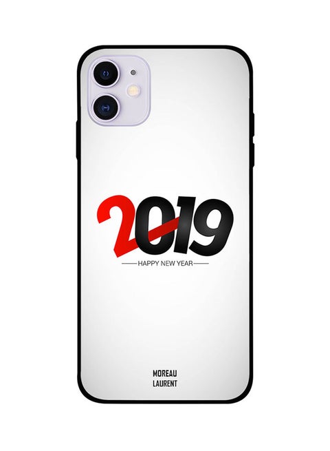 Protective Case Cover For Apple iPhone 11 Happy New Year 2019 Red & Black