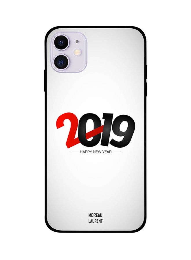 Moreau Laurent - Protective Case Cover For Apple iPhone 11 Happy New Year 2019 Red & Black - Image 1