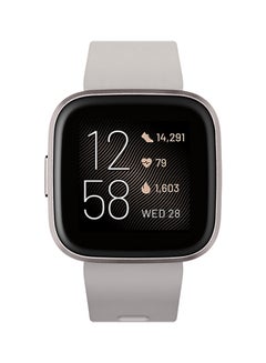 Fitbit Versa 2 (NFC) Smartwatch Stone/Mist Grey Aluminum  - Image 3