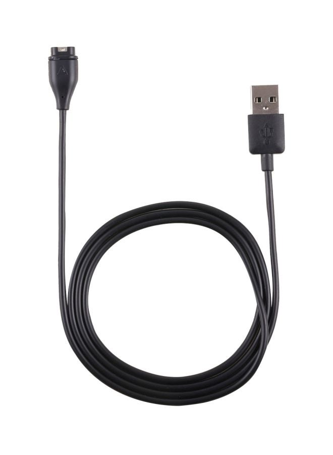1m USB Charging Cable For Garmin Fenix 5 1meter Black/Silver  - Image 2