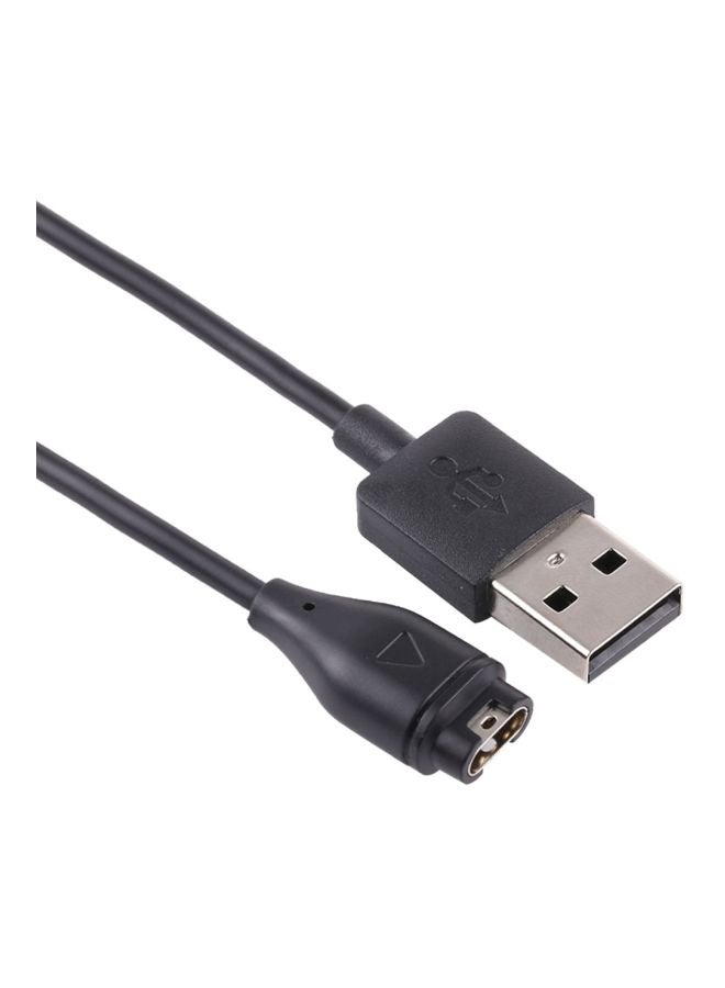 1m USB Charging Cable For Garmin Fenix 5 1meter Black/Silver  - Image 4