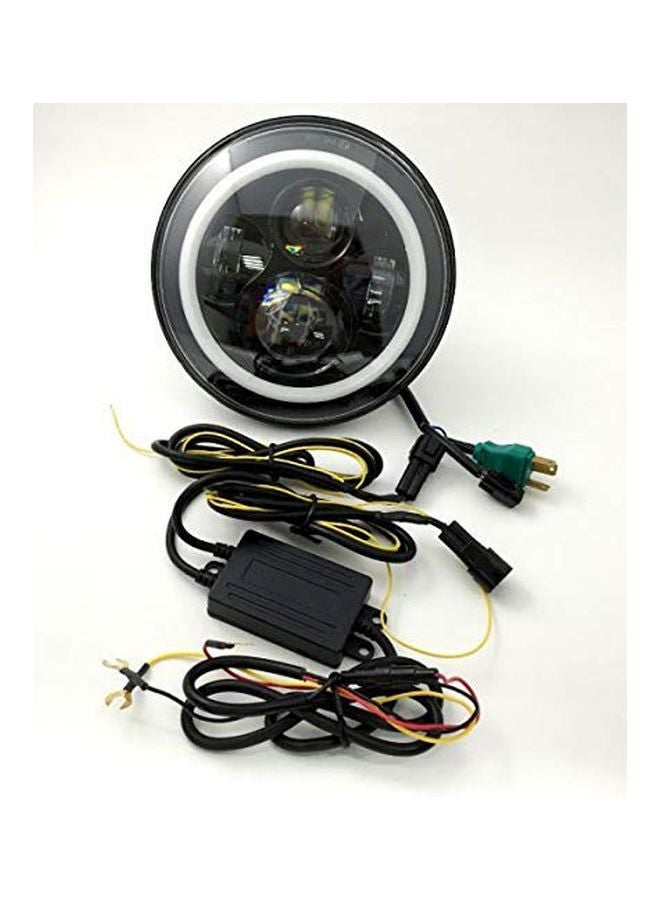 اس ام اي مصباح LED أمامي بتفريغ عالي الشدة مع مصباح ضباب وحلقة هالو للدراجة النارية تورينج هارلي - Image 2