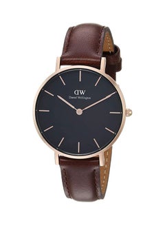 DANIEL WELLINGTON Women's Leather Analog Watch DW00100165  - Image 1