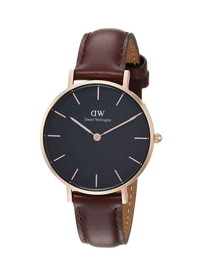 DANIEL WELLINGTON Women's Leather Analog Watch DW00100165  - Image 1