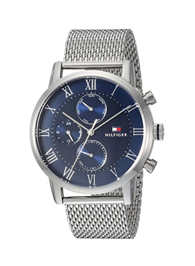TOMMY HILFIGER - Men's Round Shape Stainless Steel Analog Wrist Watch 44 mm - Silver - 1791398 - Image 1