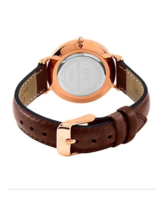 DANIEL WELLINGTON men Water Resistant Analog Watch DW00100169 - 32 mm - Brown - Image 2