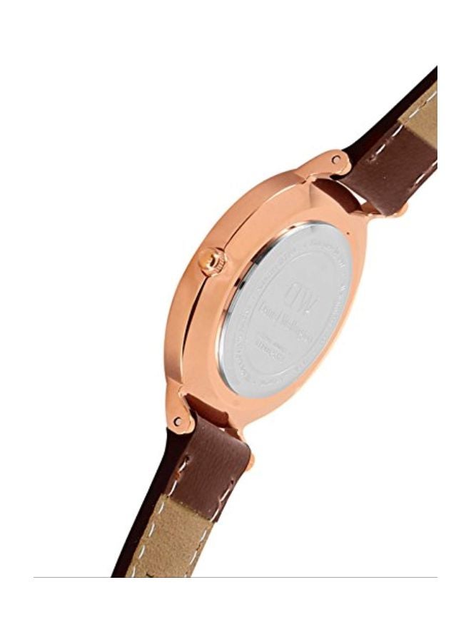 DANIEL WELLINGTON men Water Resistant Analog Watch DW00100169 - 32 mm - Brown - Image 3