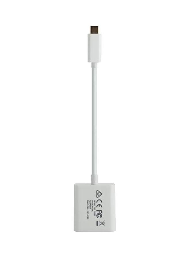 إتش بي - محول USB نوع Type-C من VGA إلى منفذ ثندربولت 3 أبيض - Image 1