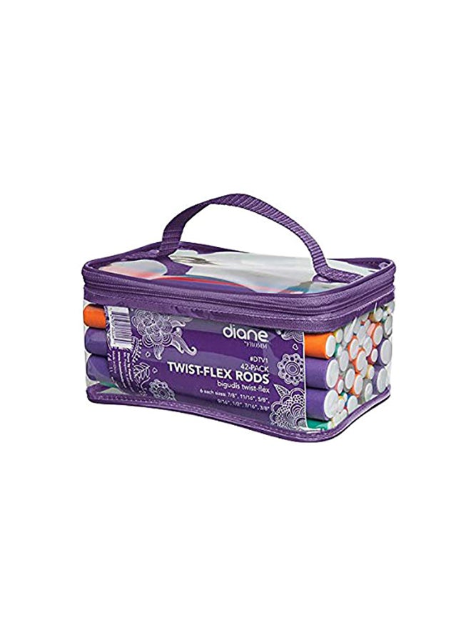 ديان مجموعة أسطوانات مرنة للف الشعر مع حقيبة تخزين من 42 قطعة متعدد الألوان - Image 3