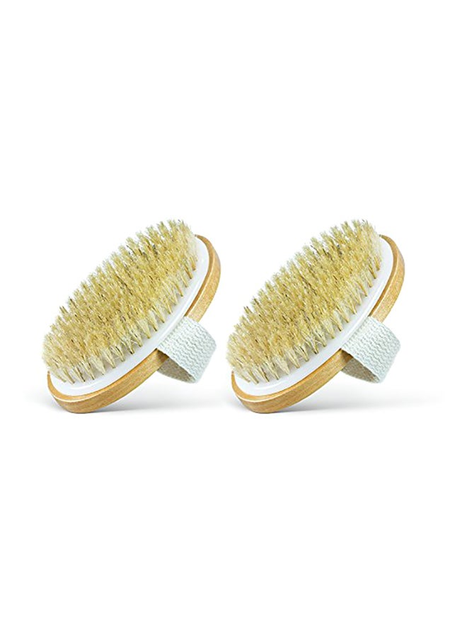 Bar5F Pack Of 2 Dry Cellulite Treatment Body Brush Beige - Image 1