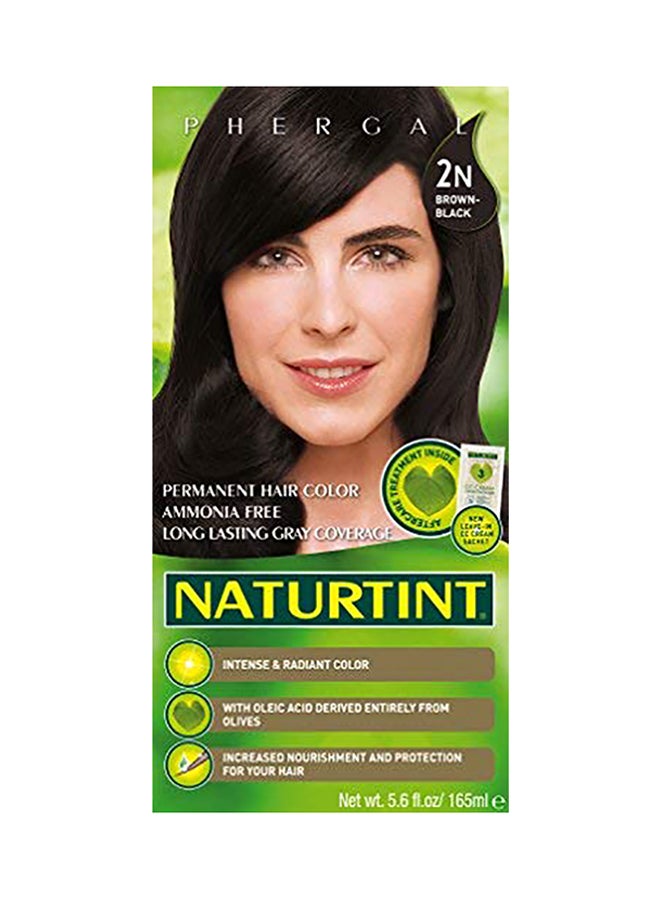 NATURTINT Permanent Hair Color 2N Brown-Black 165ml  - Image 2