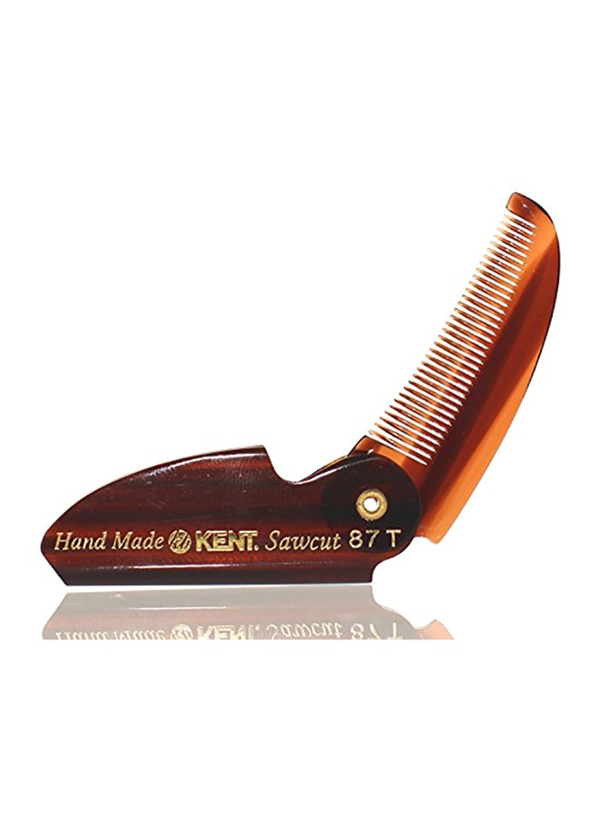 KENT - Limited Edition Folding Beard And Mustache Comb Brown - Image 1
