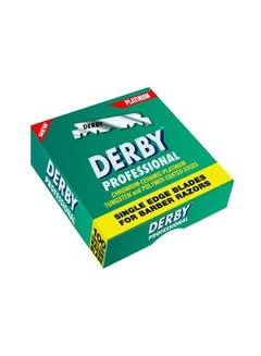 Derby 100-Piece Professional Single Edge Razor Blades Silver  - Image 1