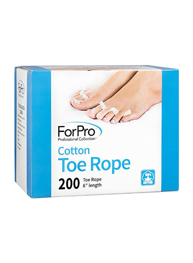 ForPro - 200-Piece Cotton Toe Rope Set White 6inch - Image 1
