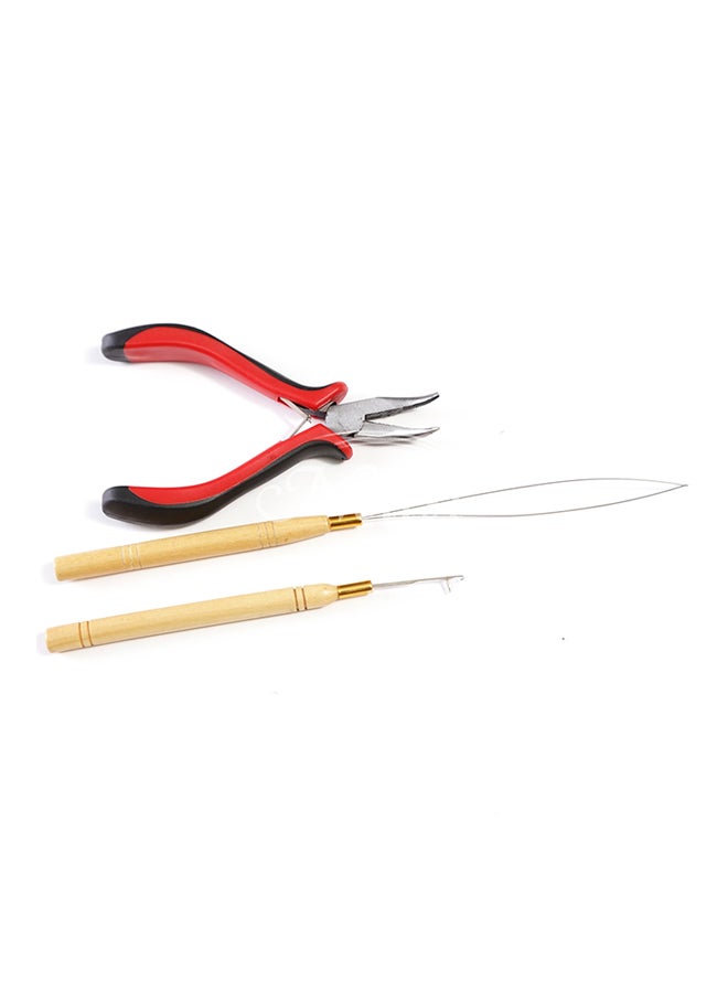 Neitsi 3-Piece Micro Ring Link Hair and Feather Extensions Kit Multicolour - Image 1