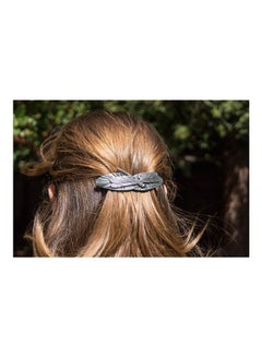 Oberon Design Hand Crafted Metal Barrette Dragonfly Hair Clip Silver  - Image 2