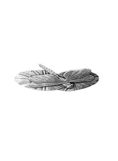 Oberon Design Hand Crafted Metal Barrette Dragonfly Hair Clip Silver  - Image 1