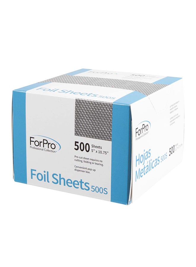 ForPro - 500-Piece Aluminum Embossed Foil Sheets Set Silver 5x10.75inch - Image 1