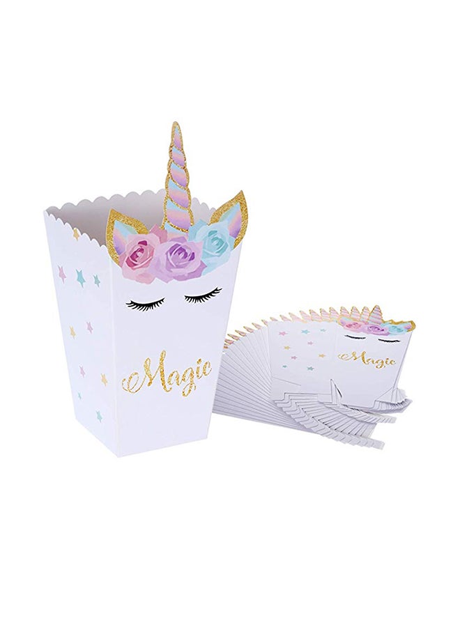 24-Piece Unicorn Popcorn Snack Box - Image 1