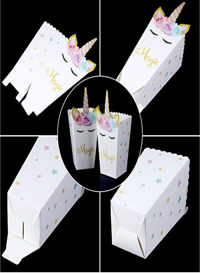 24-Piece Unicorn Popcorn Snack Box - Image 3