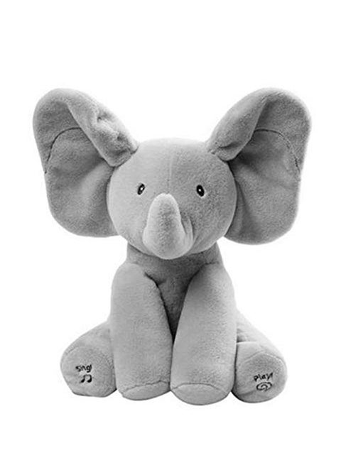Moving Ears Elephant Plush Toy With Music 23cm