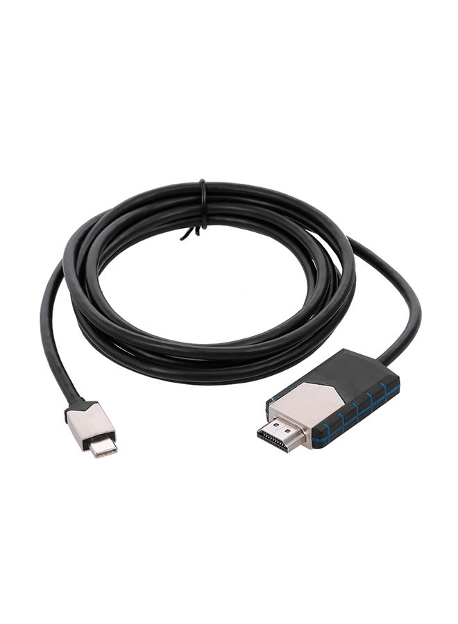 كابل محول من منفذ Type-C إلى منفذ USB-C HD أسود - Image 1