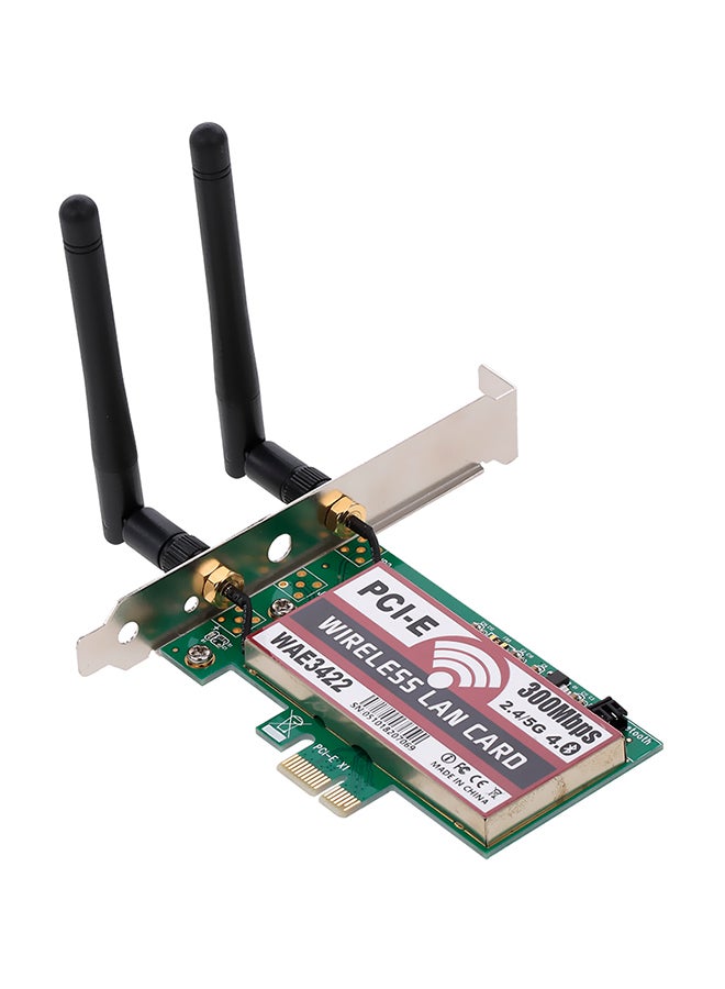 Generic BT Dual Band WiFi Network LAN Card Green/Black  - Image 1