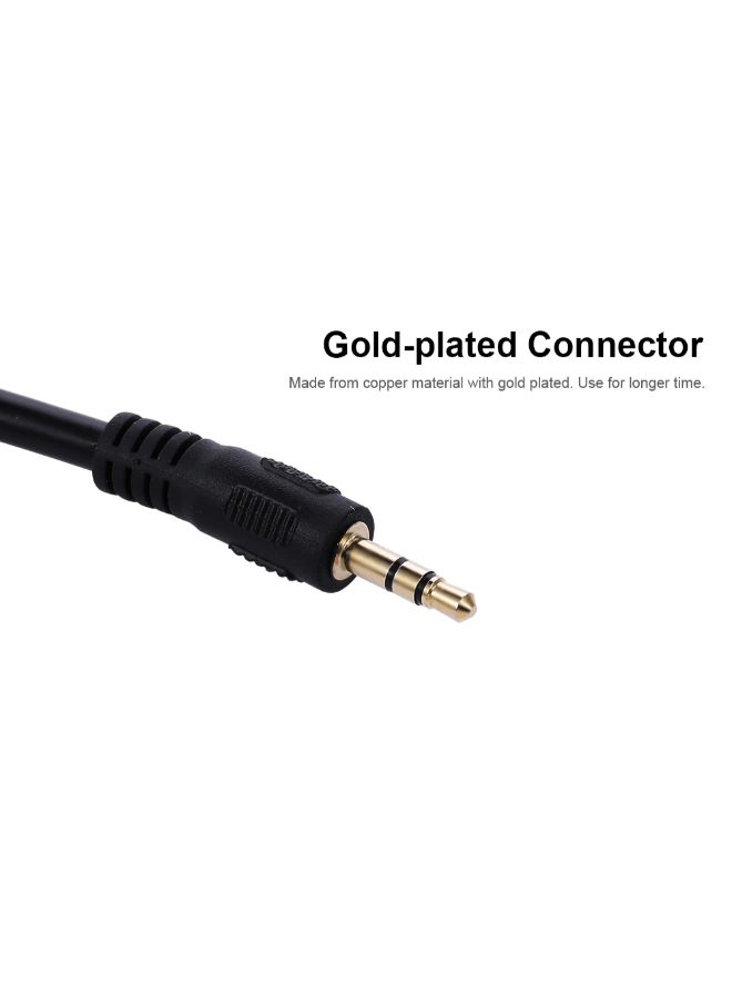3.5mm Male To 6.35mm Female Converter Cable Black  - Image 4