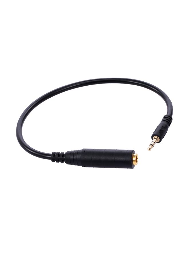 3.5mm Male To 6.35mm Female Converter Cable Black  - Image 2