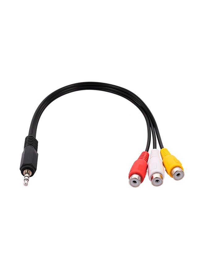 كابل محول بطرف ذكر AV إلى أنثى 3 RCA متعدد الألوان - Image 1