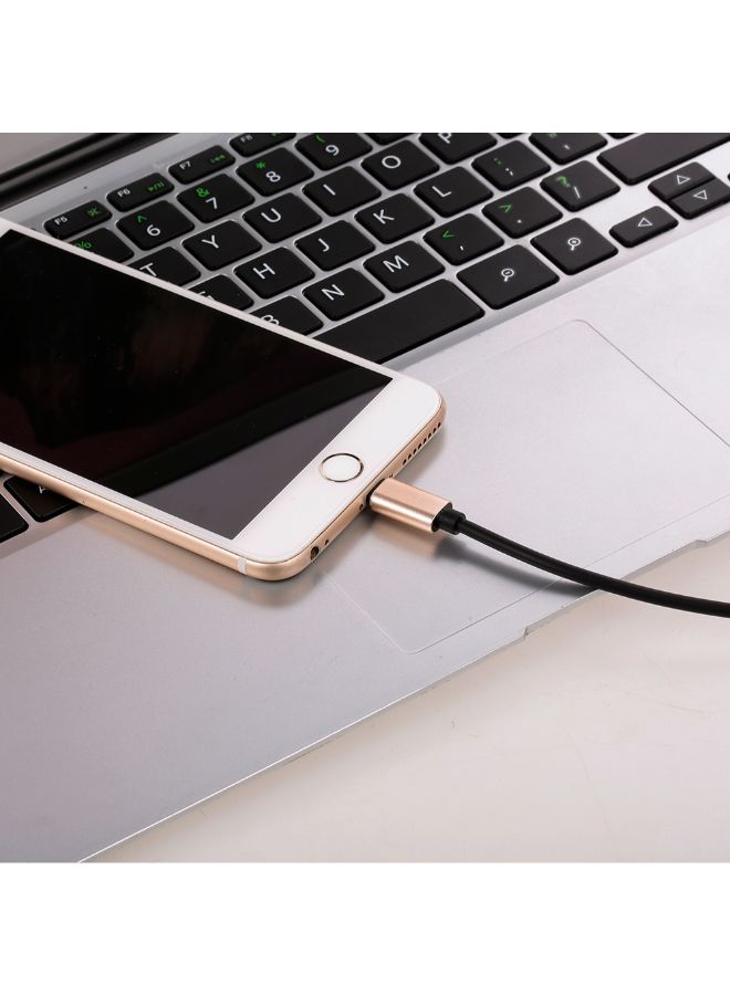 Lightning To 3.5mm Jack Earphone Charging Cable Gold/Black - Image 4