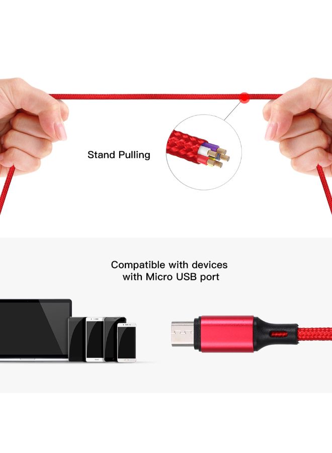 Micro USB Charging Data Cable Red - Image 2