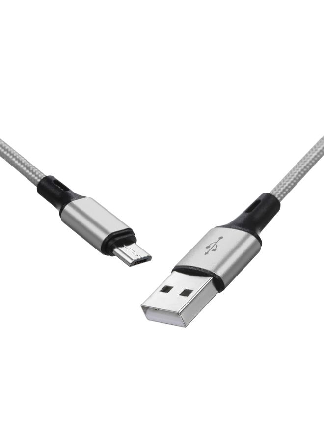 كابل شحن ونقل بيانات مايكرو USB رمادي - Image 3